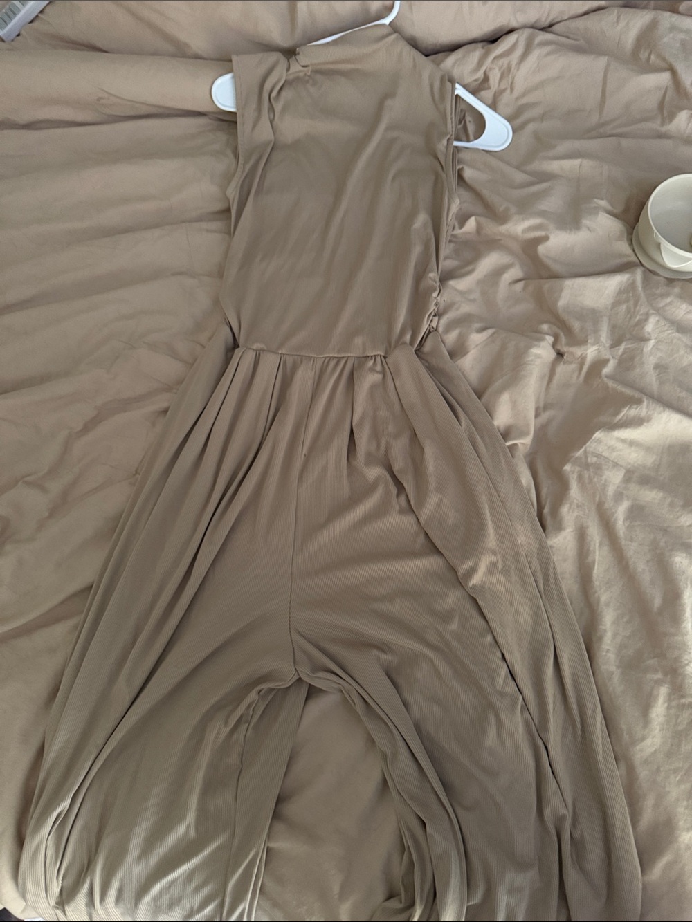 Cider Taupe Sleeveless Jumpsuit